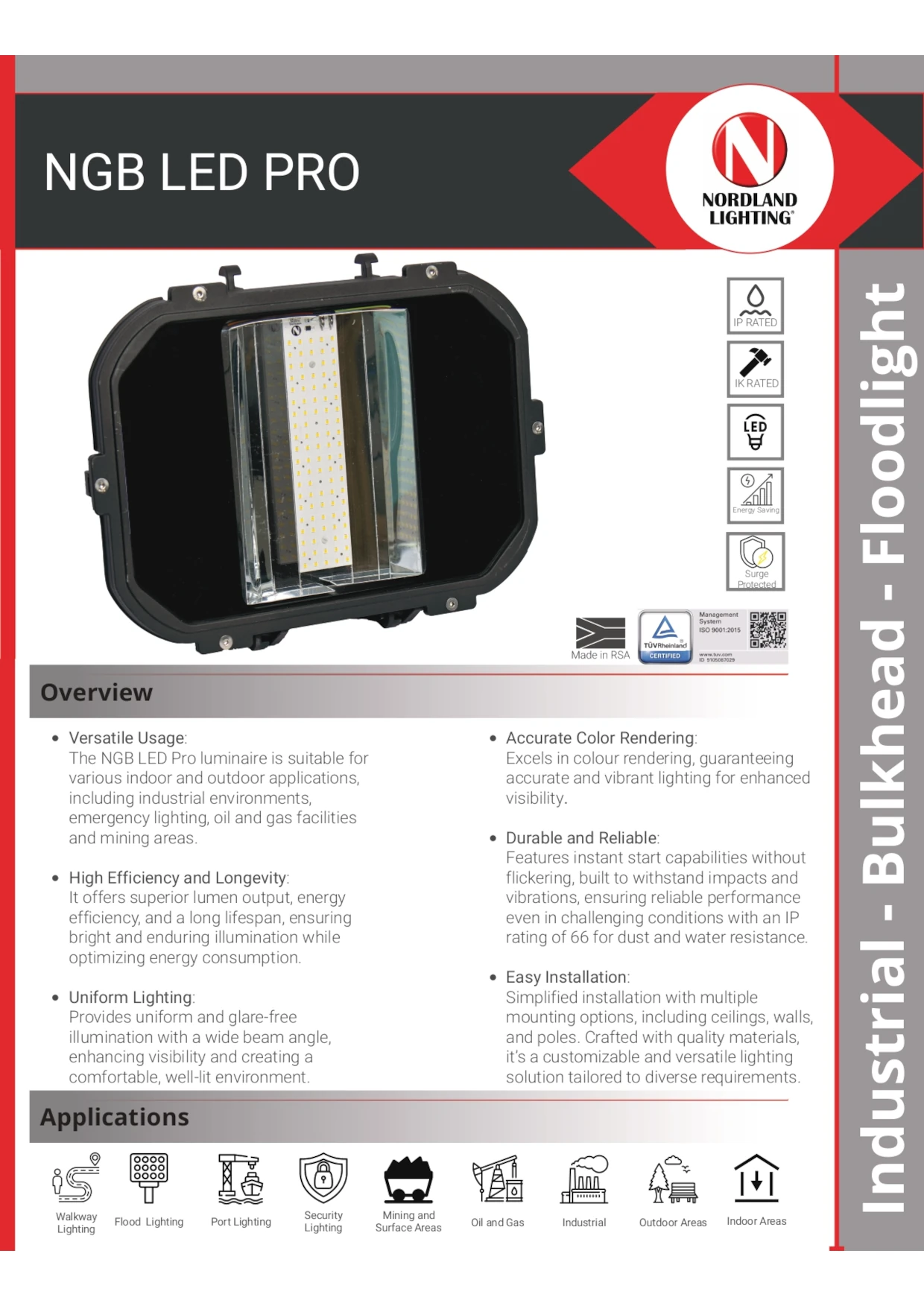 NL12A Nordland NGB-LED PRO Lumianire